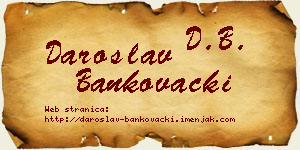 Daroslav Bankovački vizit kartica